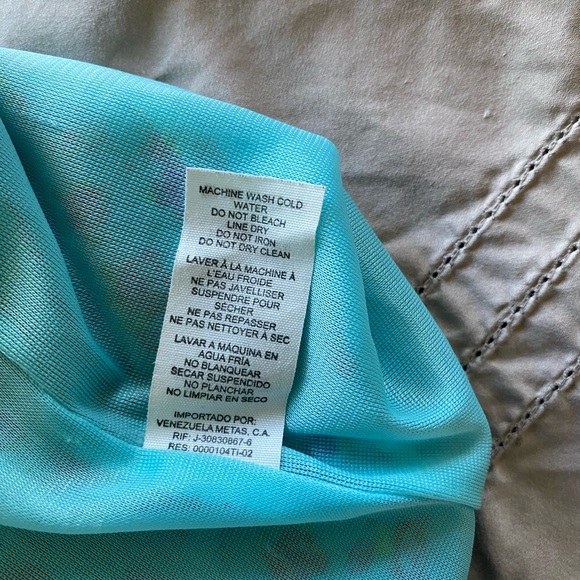 Garage Turquoise Summer Dress with a Floral Design Size S - Picture 7 of 7